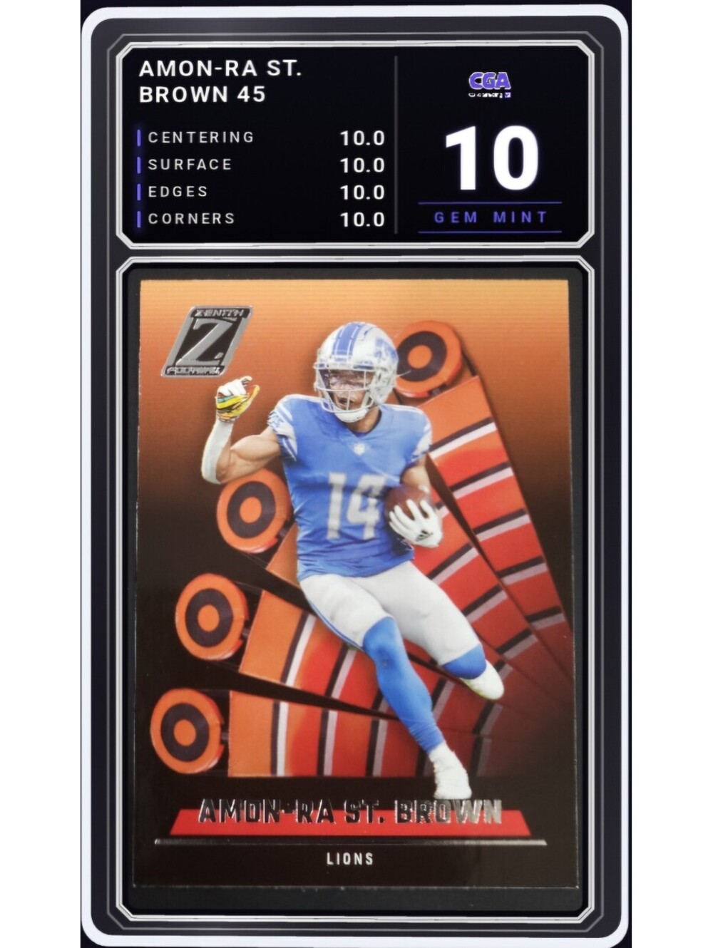 2022 Panini Zenith #45 Amon-Ra St. Brown Detroit Lions - CGA 10.0 Digital Grade